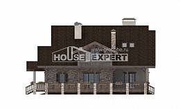 340-003-П Проект двухэтажного дома мансардный этаж и гаражом, уютный загородный дом из кирпича, House Expert