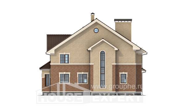 300-004-Л Проект двухэтажного дома, красивый коттедж из пеноблока, House Expert