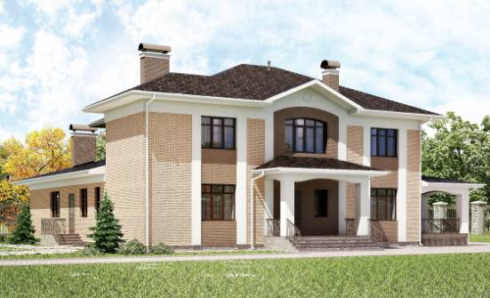 520-001-П Проект трехэтажного дома, красивый загородный дом из пеноблока, House Expert