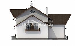 300-002-П Проект двухэтажного дома с мансардным этажом и гаражом, современный домик из поризованных блоков, House Expert