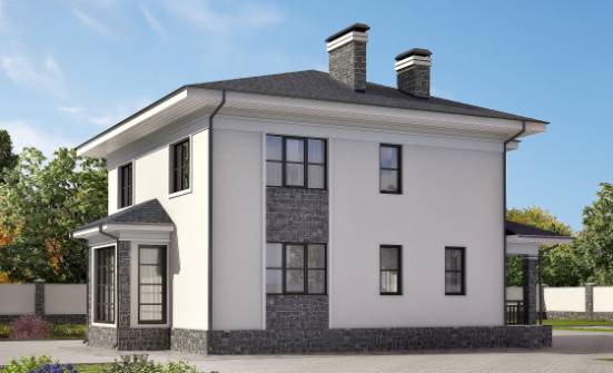 155-011-П Проект двухэтажного дома, бюджетный домик из керамзитобетонных блоков | Проекты домов от House Expert