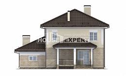 220-007-П Проект двухэтажного дома и гаражом, современный коттедж из кирпича, House Expert