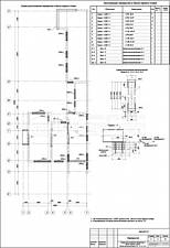 Схема расположения перемычек и балок 1-го этажа, балки металлические Б-2...Б-4, Б-6