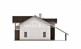 155-010-Л Проект двухэтажного дома мансардный этаж, гараж, скромный дом из бризолита, House Expert