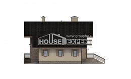 420-001-Л Проект трехэтажного дома с мансардой и гаражом, современный дом из кирпича, House Expert