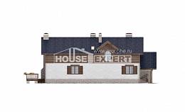 240-002-Л Проект двухэтажного дома с мансардой и гаражом, современный загородный дом из пеноблока, House Expert