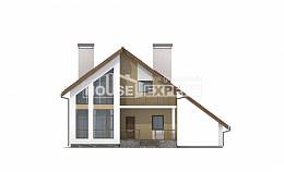 170-009-П Проект двухэтажного дома с мансардой и гаражом, уютный загородный дом из керамзитобетонных блоков, House Expert
