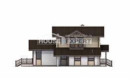 190-004-П Проект двухэтажного дома мансардой и гаражом, просторный дом из арболита из дерева, House Expert