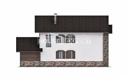 200-005-П Проект двухэтажного дома, гараж, красивый коттедж из газобетона, House Expert