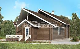 210-002-Л Проект двухэтажного дома мансардный этаж, уютный дом из дерева, House Expert