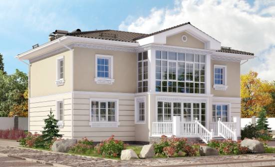 210-005-Л Проект двухэтажного дома, средний коттедж из арболита | Проекты домов от House Expert