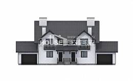 290-003-П Проект двухэтажного дома с мансардой, современный загородный дом из теплоблока, House Expert