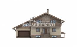 420-001-Л Проект трехэтажного дома мансардой и гаражом, классический загородный дом из кирпича, House Expert
