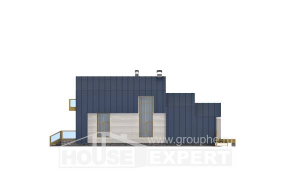 060-006-П Проект двухэтажного дома с мансардным этажом, махонький загородный дом из теплоблока, House Expert