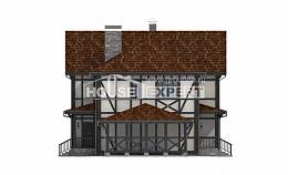 180-004-Л Проект двухэтажного дома мансардный этаж и гаражом, классический загородный дом из кирпича, House Expert