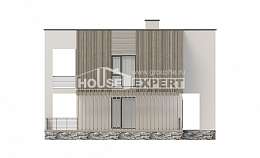 150-017-П Проект двухэтажного дома, компактный загородный дом из бризолита, House Expert
