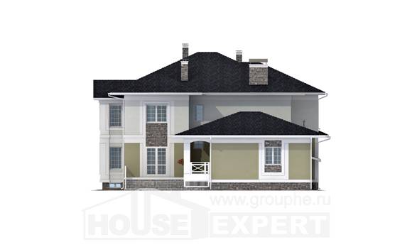 620-001-Л Проект трехэтажного дома и гаражом, огромный дом из арболита, House Expert