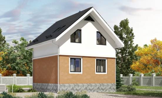 100-005-Л Проект трехэтажного дома с мансардой, экономичный загородный дом из блока, House Expert
