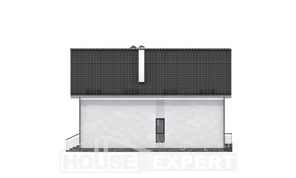 200-007-Л Проект двухэтажного дома с мансардой, гараж, простой домик из газосиликатных блоков, House Expert