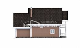 185-003-П Проект двухэтажного дома с мансардой, гараж, просторный домик из поризованных блоков, House Expert