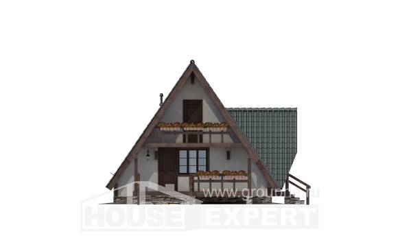 070-003-П Проект двухэтажного дома мансардный этаж, классический дом из бревен, House Expert