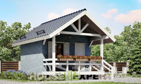 020-001-П Проект одноэтажного дома, уютный загородный дом из бревен, House Expert