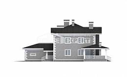 245-004-Л Проект двухэтажного дома и гаражом, средний загородный дом из кирпича, House Expert