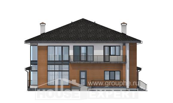 245-001-П Проект двухэтажного дома, просторный коттедж из керамзитобетонных блоков, House Expert