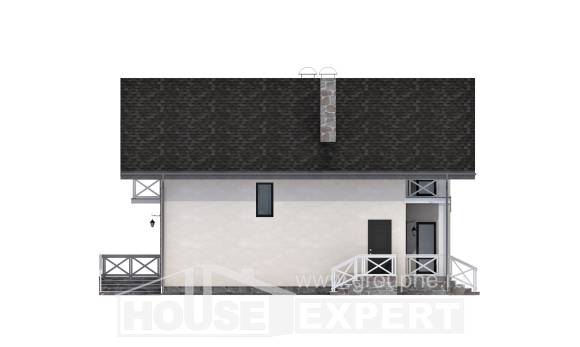 155-001-Л Проект двухэтажного дома мансардный этаж и гаражом, красивый загородный дом из теплоблока, House Expert