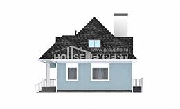 110-001-Л Проект двухэтажного дома с мансардой, небольшой домик из поризованных блоков, House Expert