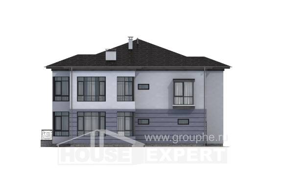 300-006-Л Проект двухэтажного дома и гаражом, большой домик из кирпича, House Expert