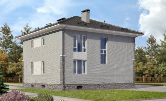 275-004-П Проект трехэтажного дома и гаражом, красивый дом из кирпича | Проекты домов от House Expert