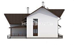 300-002-П Проект двухэтажного дома мансардой и гаражом, просторный дом из бризолита, House Expert