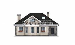 150-013-П Проект двухэтажного дома мансардный этаж, уютный коттедж из кирпича, House Expert