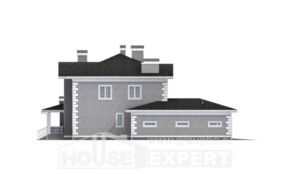 245-004-Л Проект двухэтажного дома, гараж, классический домик из кирпича, House Expert