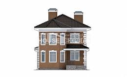 150-006-П Проект двухэтажного дома и гаражом, доступный дом из керамзитобетонных блоков, House Expert