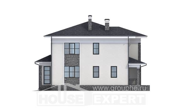155-011-П Проект двухэтажного дома, классический коттедж из арболита, House Expert