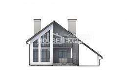 170-009-Л Проект двухэтажного дома с мансардным этажом и гаражом, доступный домик из арболита, House Expert