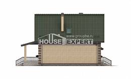 160-007-П Проект двухэтажного дома с мансардой, гараж, доступный домик из газосиликатных блоков, House Expert