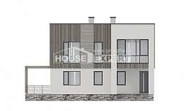 150-017-П Проект двухэтажного дома, простой коттедж из газобетона, House Expert