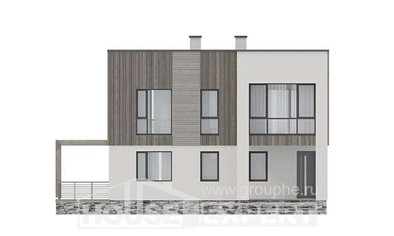 150-017-П Проект двухэтажного дома, красивый домик из газосиликатных блоков, House Expert