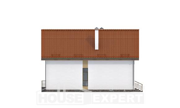 170-009-П Проект двухэтажного дома с мансардой, гараж, небольшой загородный дом из арболита, House Expert