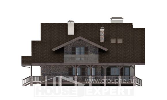 320-001-П Проект двухэтажного дома с мансардным этажом, гараж, огромный дом из кирпича, House Expert