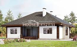 135-003-П Проект одноэтажного дома, недорогой домик из поризованных блоков, House Expert