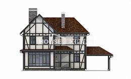 180-004-Л Проект двухэтажного дома мансардой и гаражом, уютный коттедж из кирпича, House Expert