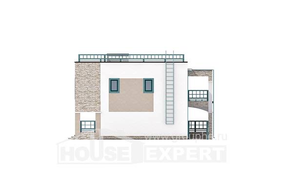150-010-П Проект двухэтажного дома, скромный загородный дом из кирпича, House Expert