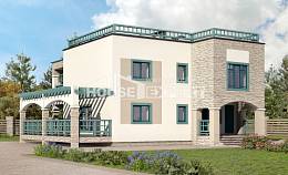150-010-П Проект двухэтажного дома, красивый коттедж из кирпича, House Expert