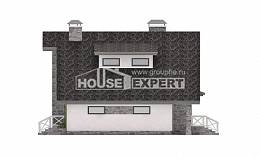 180-017-Л Проект двухэтажного дома мансардный этаж и гаражом, простой коттедж из керамзитобетонных блоков, House Expert