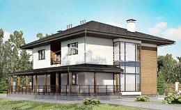 245-001-П Проект двухэтажного дома, красивый загородный дом из поризованных блоков, House Expert