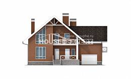 215-001-П Проект двухэтажного дома с мансардным этажом, гараж, простой загородный дом из блока, House Expert